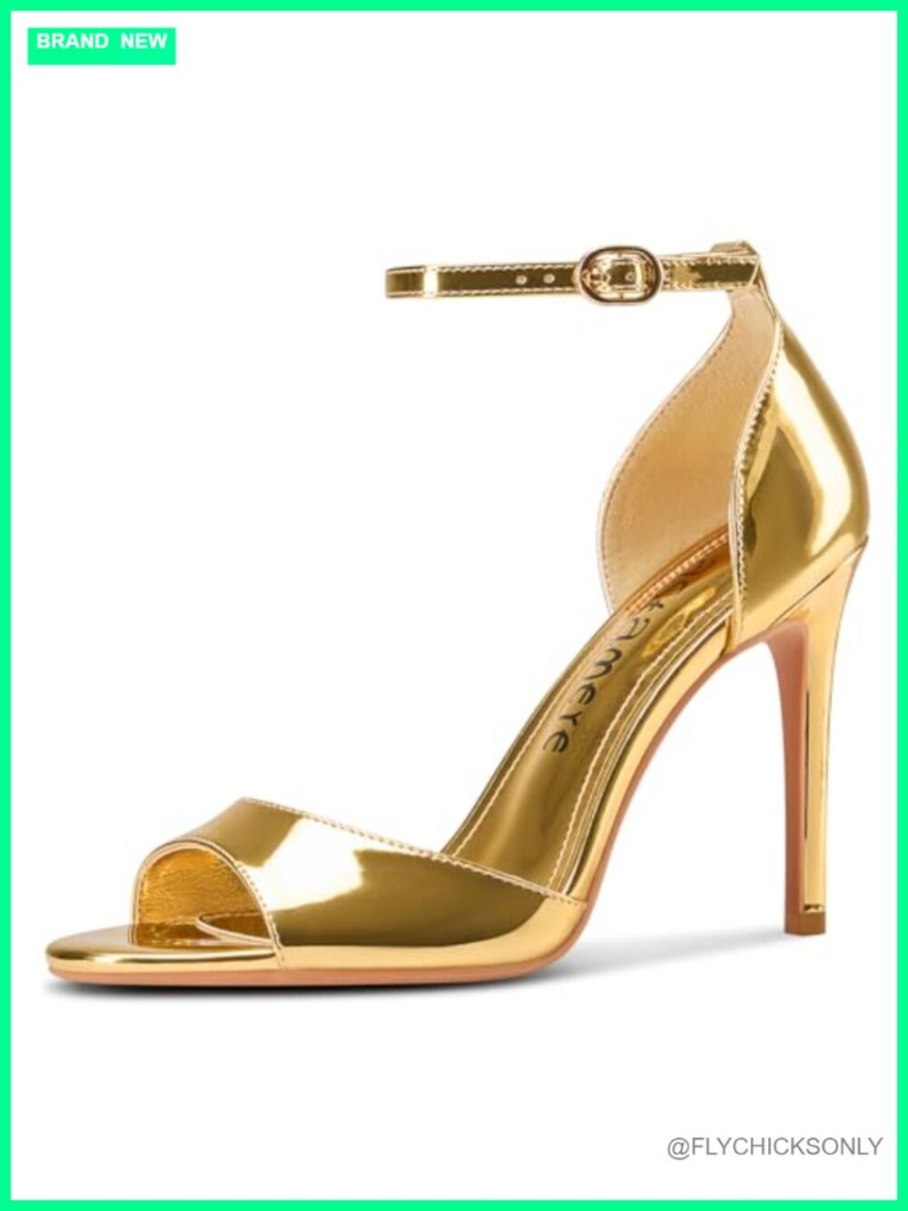 Castamere Womens Stiletto Heel Ankle Strap Dress Sandals Faux Leather Open Toe